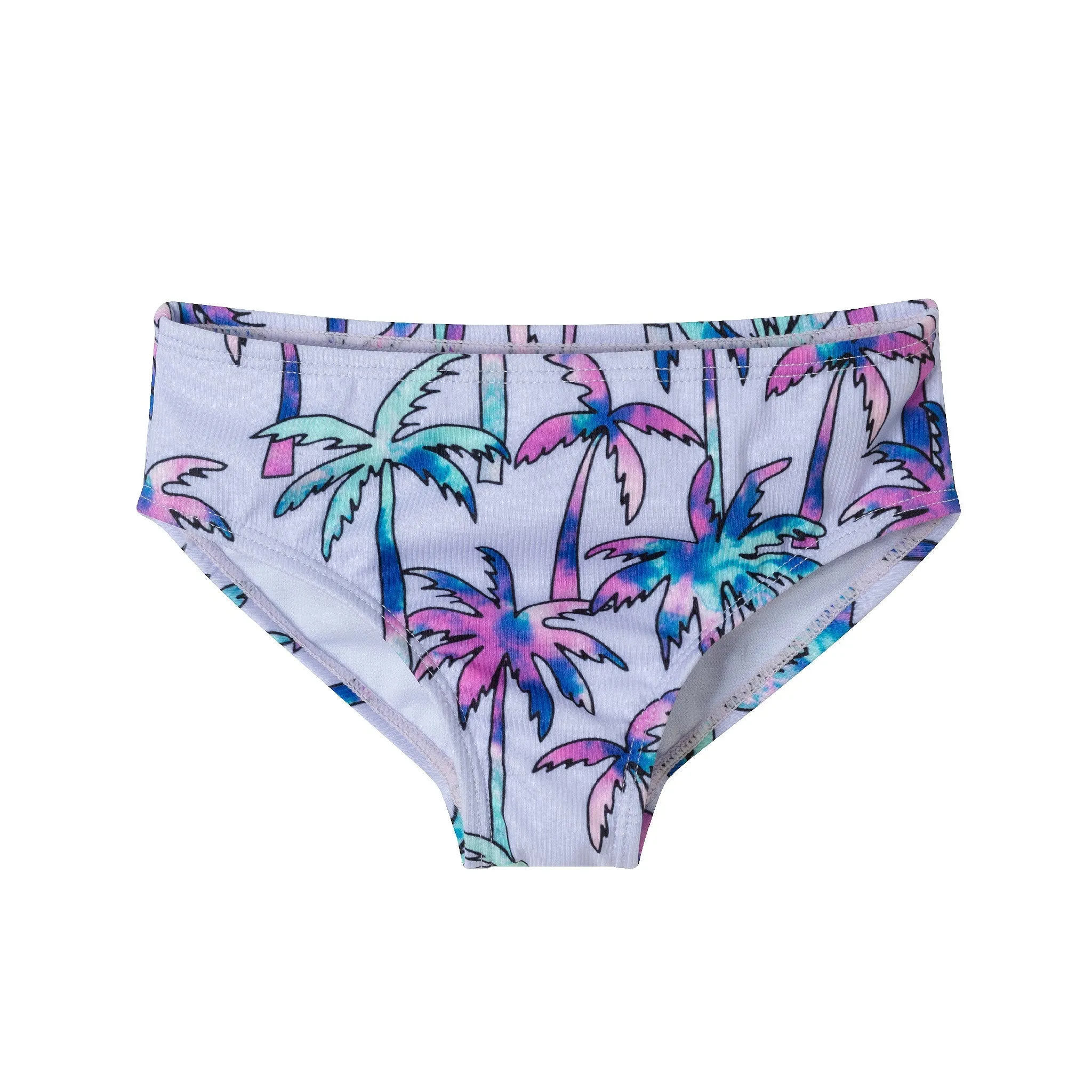 Kids (2-6x) Tankini Swimsuit Set | Purple Palm Trees