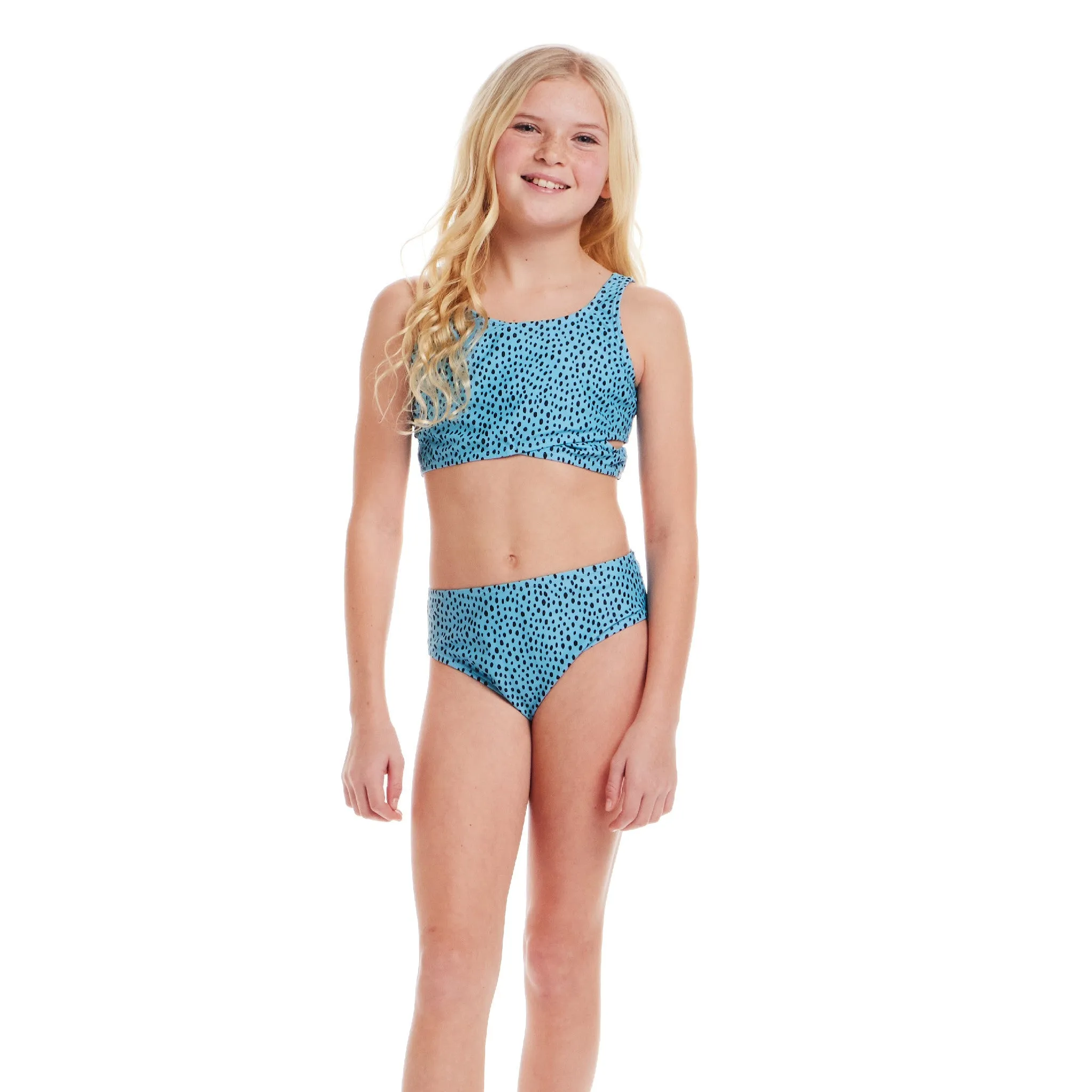 Kids (7-16) Two Piece Swim Suit | Dotted