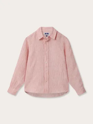 Kids Red Lines Abaco Linen Shirt