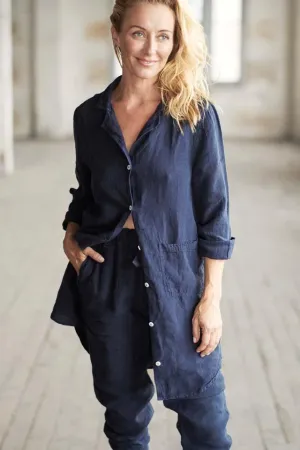 Linen Shirt Navy