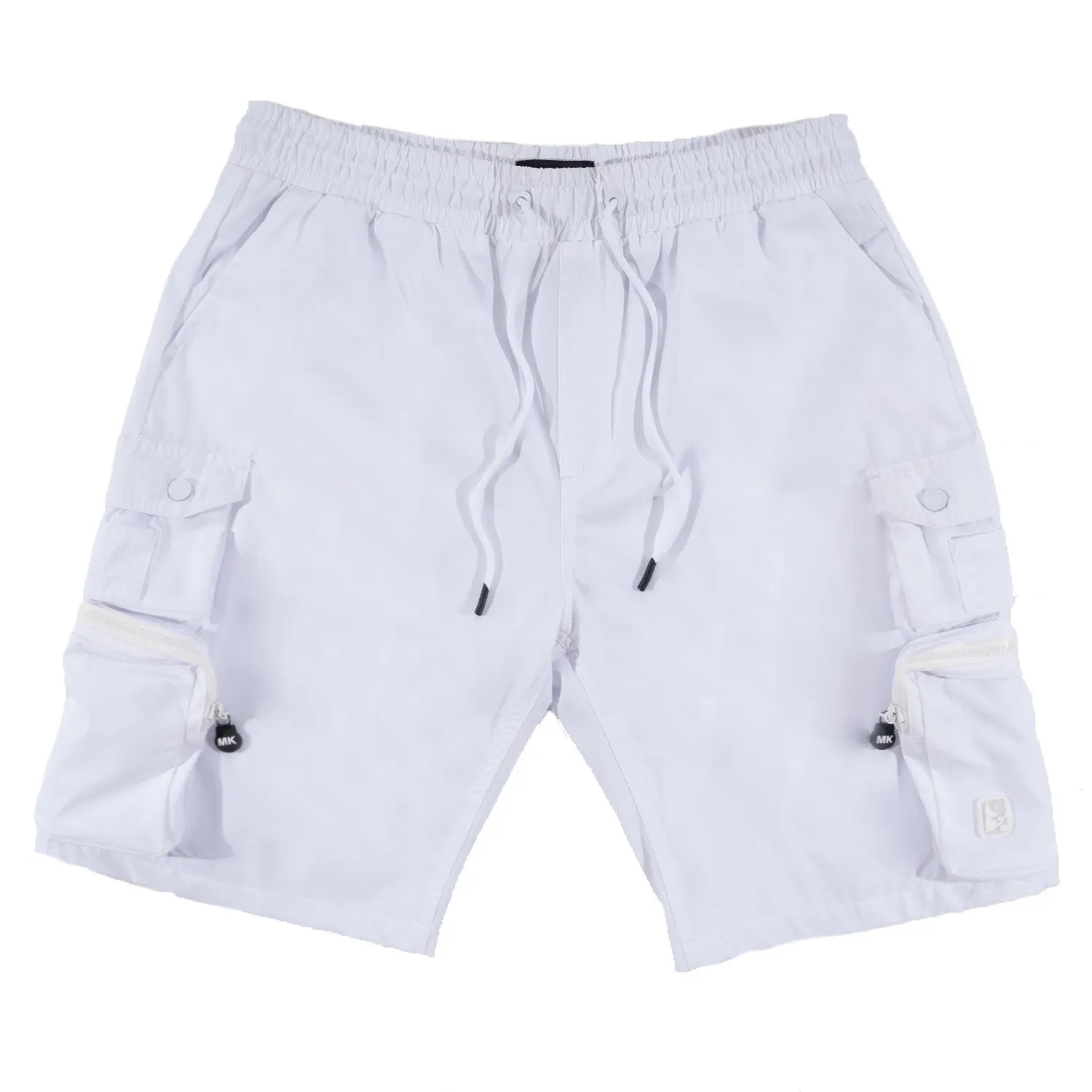 M633 Colton Nylon Spandex Cargo Shorts - White