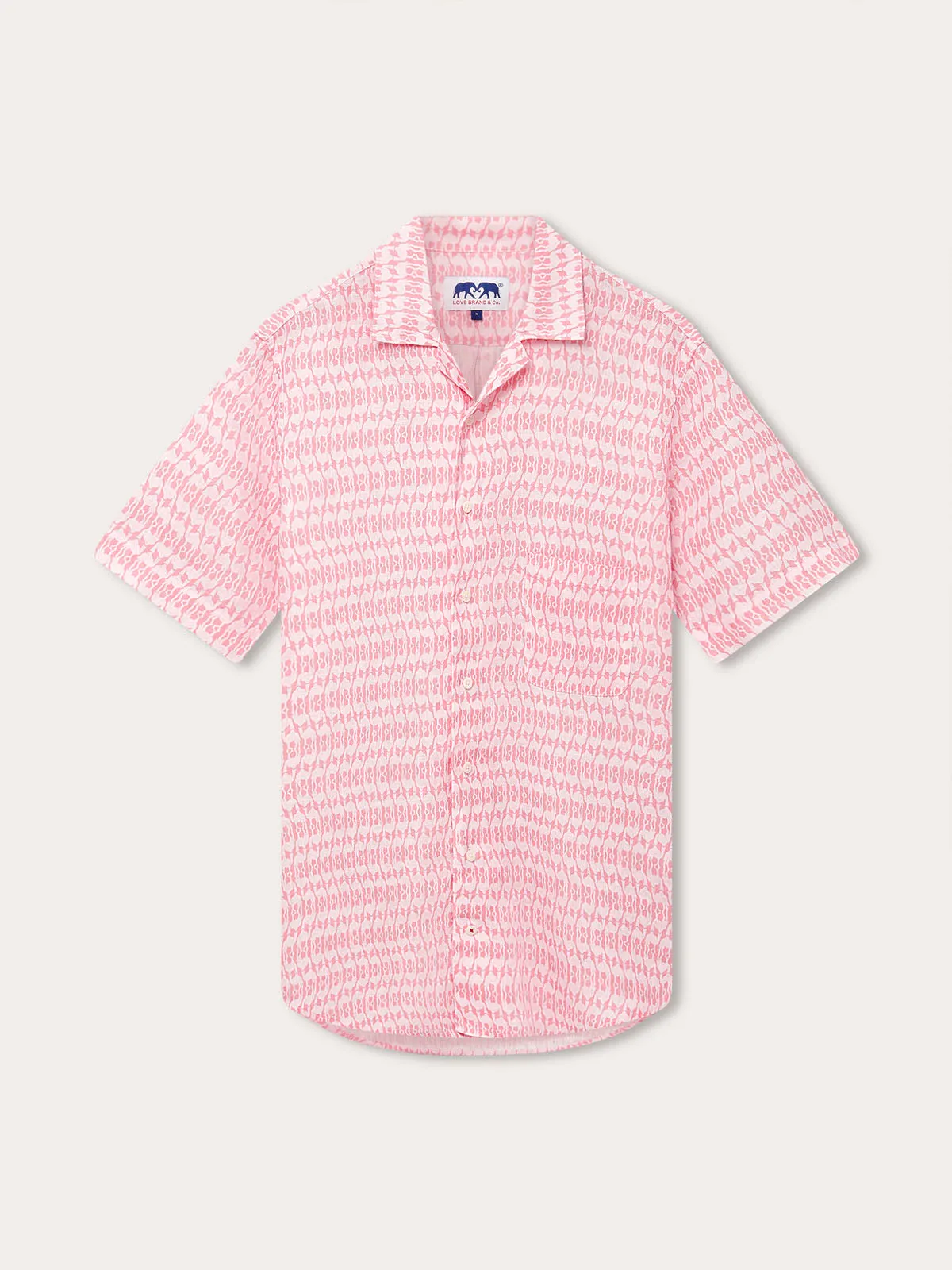 Men's Camel Mirage Pink Arawak Linen Shirt
