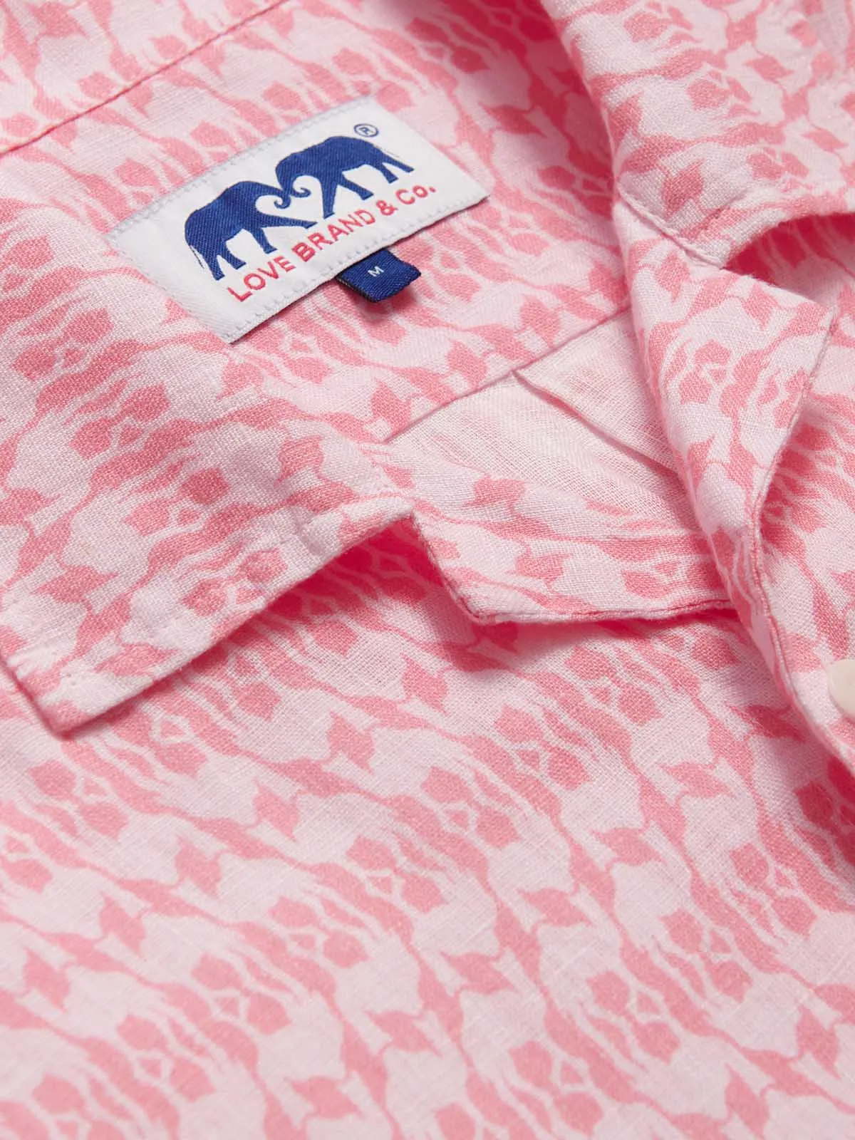 Men's Camel Mirage Pink Arawak Linen Shirt