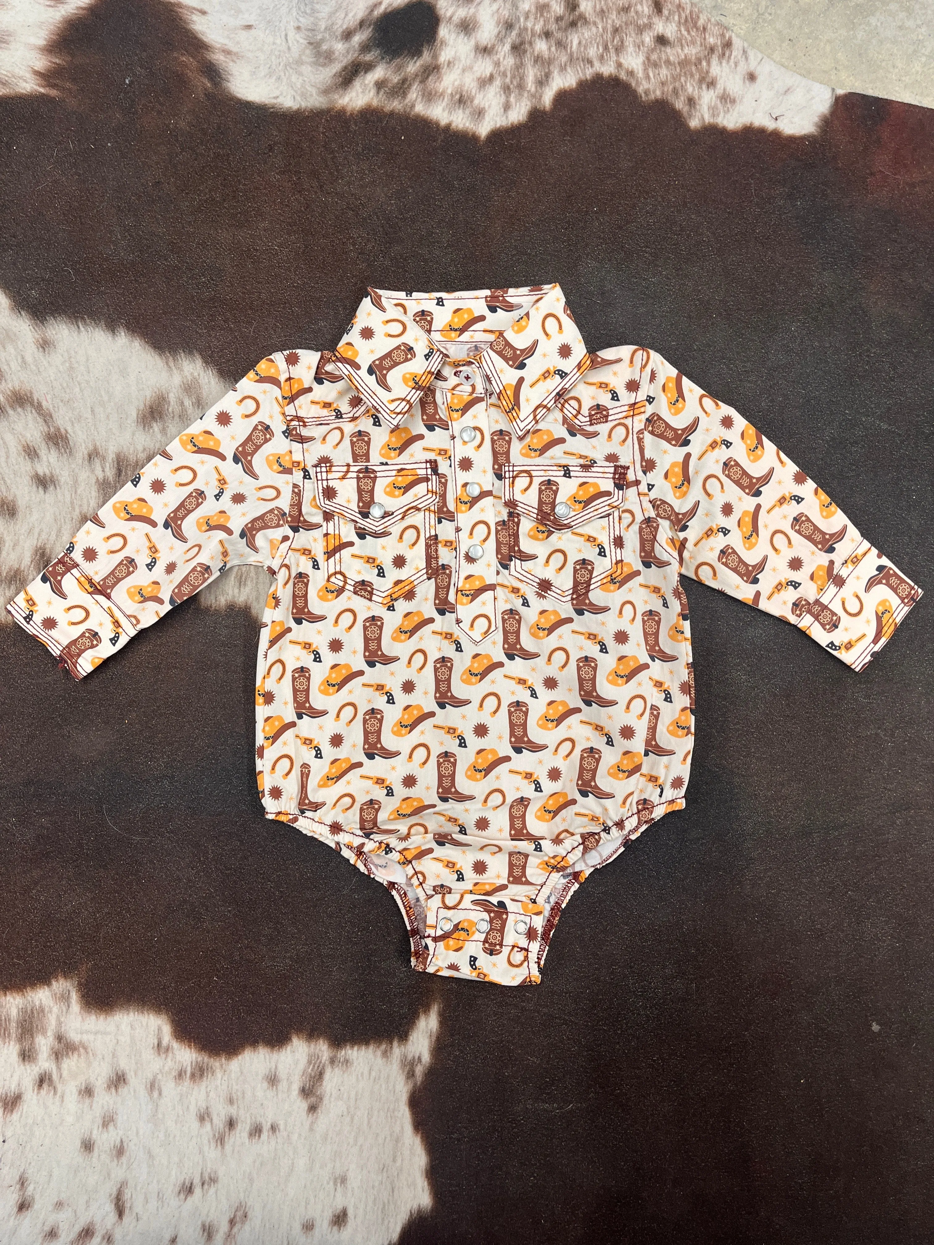 MontanaCo Infant Boy's Western Print Onesie