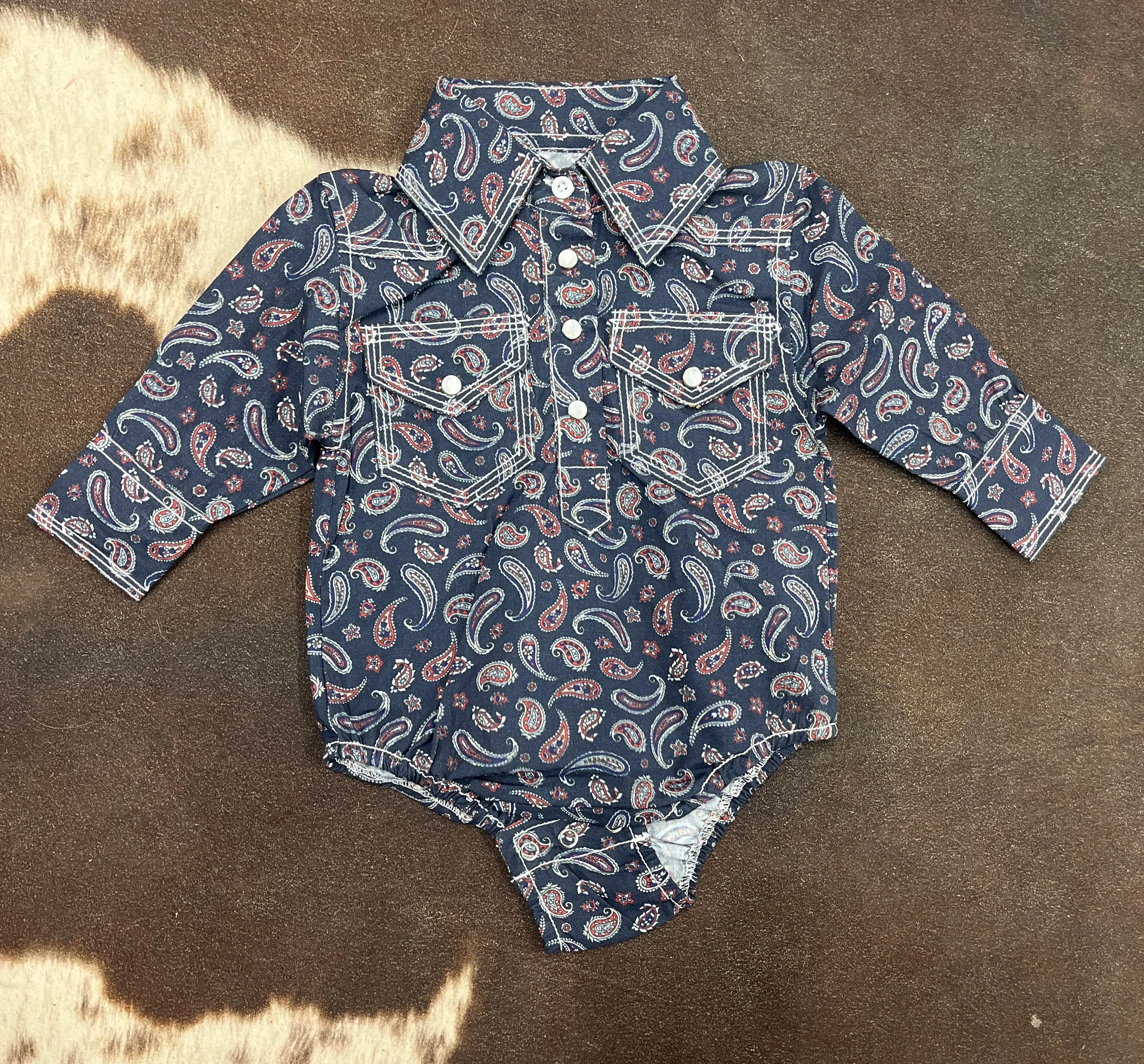 MontanaCo Infant Boy's Western Print Onesie