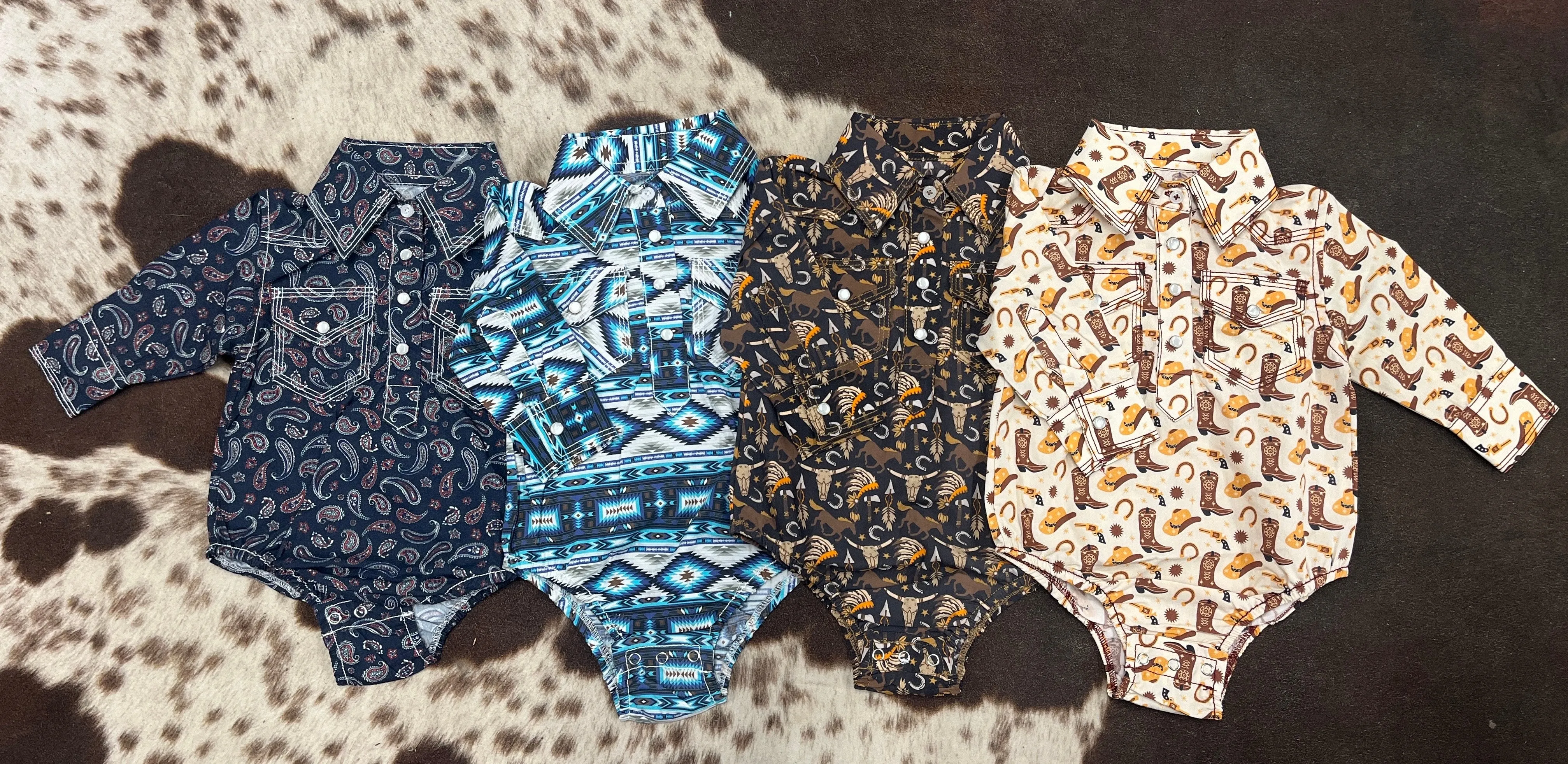 MontanaCo Infant Boy's Western Print Onesie