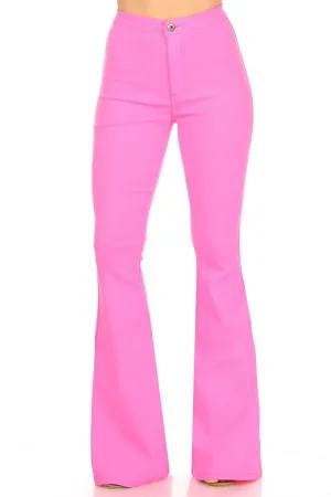 Neon Pink Disco Bell Bottoms