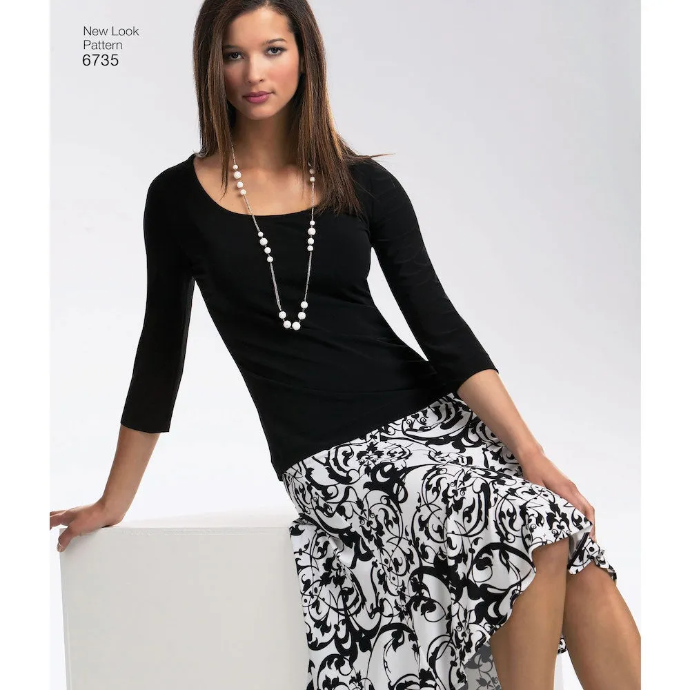 Newlook Pattern 6735 Misses Knit Cardigan, Tops, Pants and Skirt