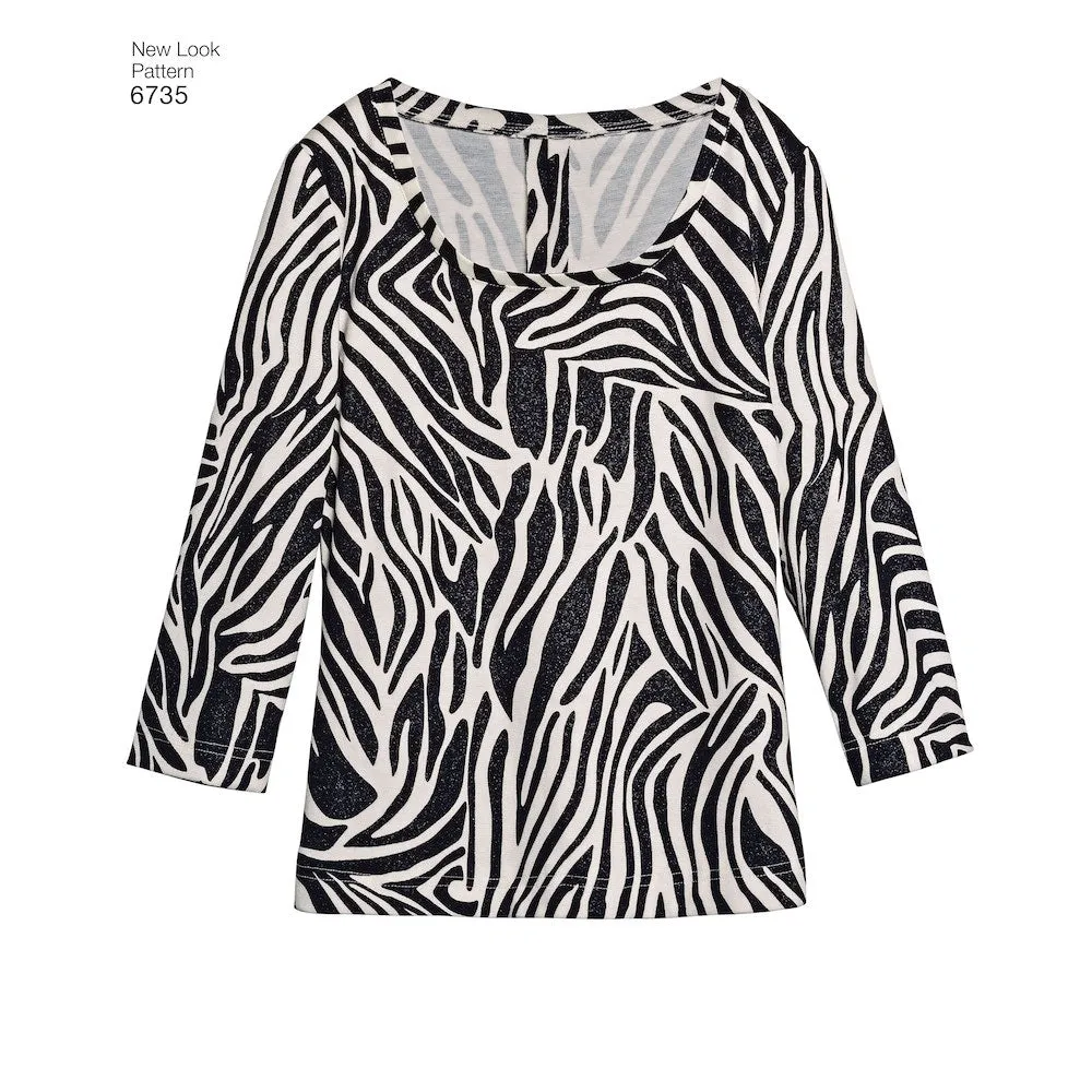 Newlook Pattern 6735 Misses Knit Cardigan, Tops, Pants and Skirt