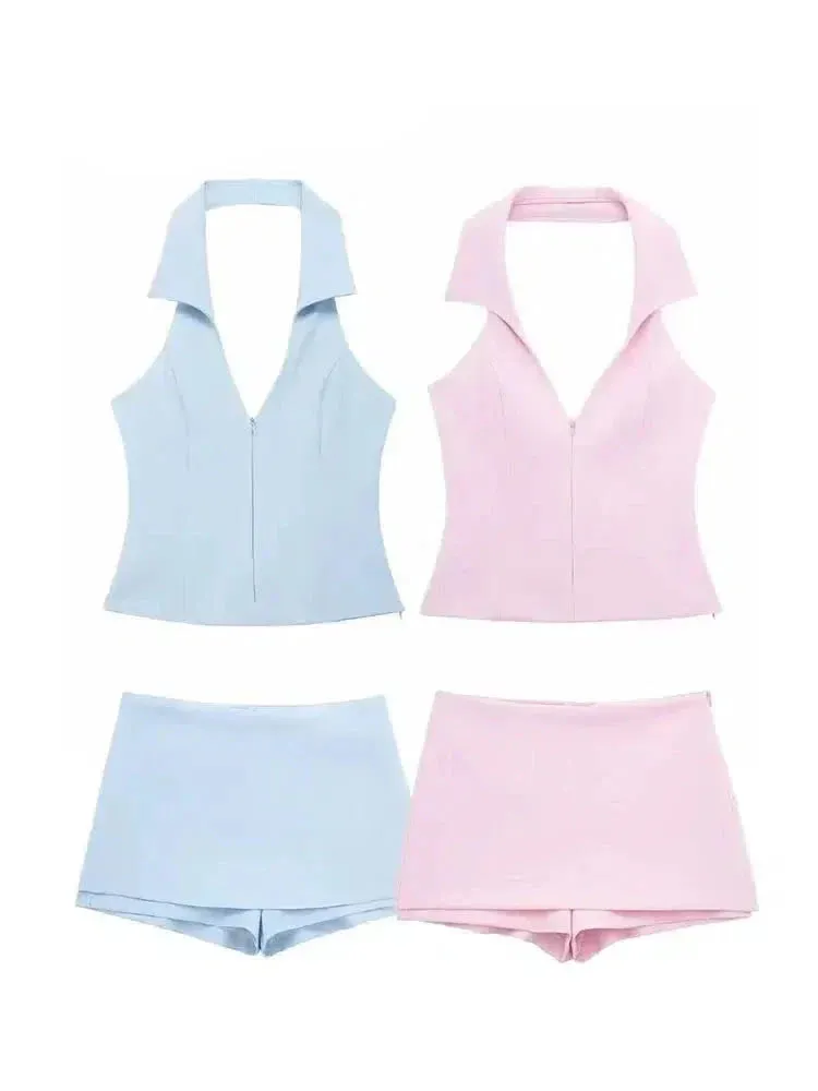 Noélie – Modern suspender straps – Sleek two-piece set