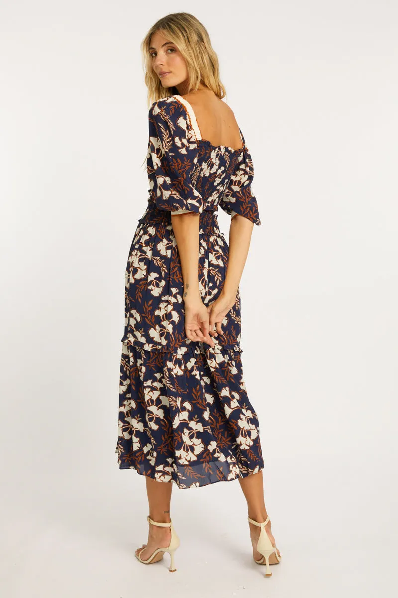 Oceane Ginko Block Print Dress