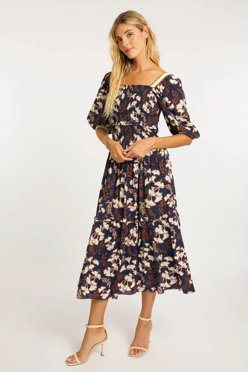 Oceane Ginko Block Print Dress