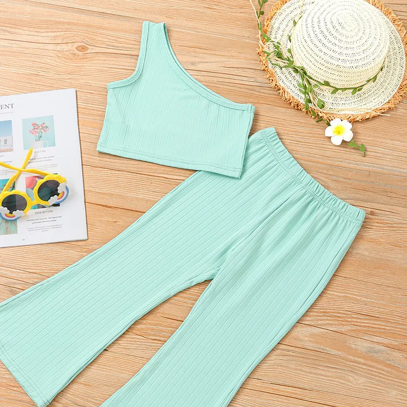 One Shoulder Top and Pants Set