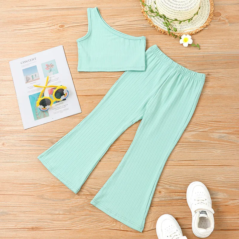 One Shoulder Top and Pants Set