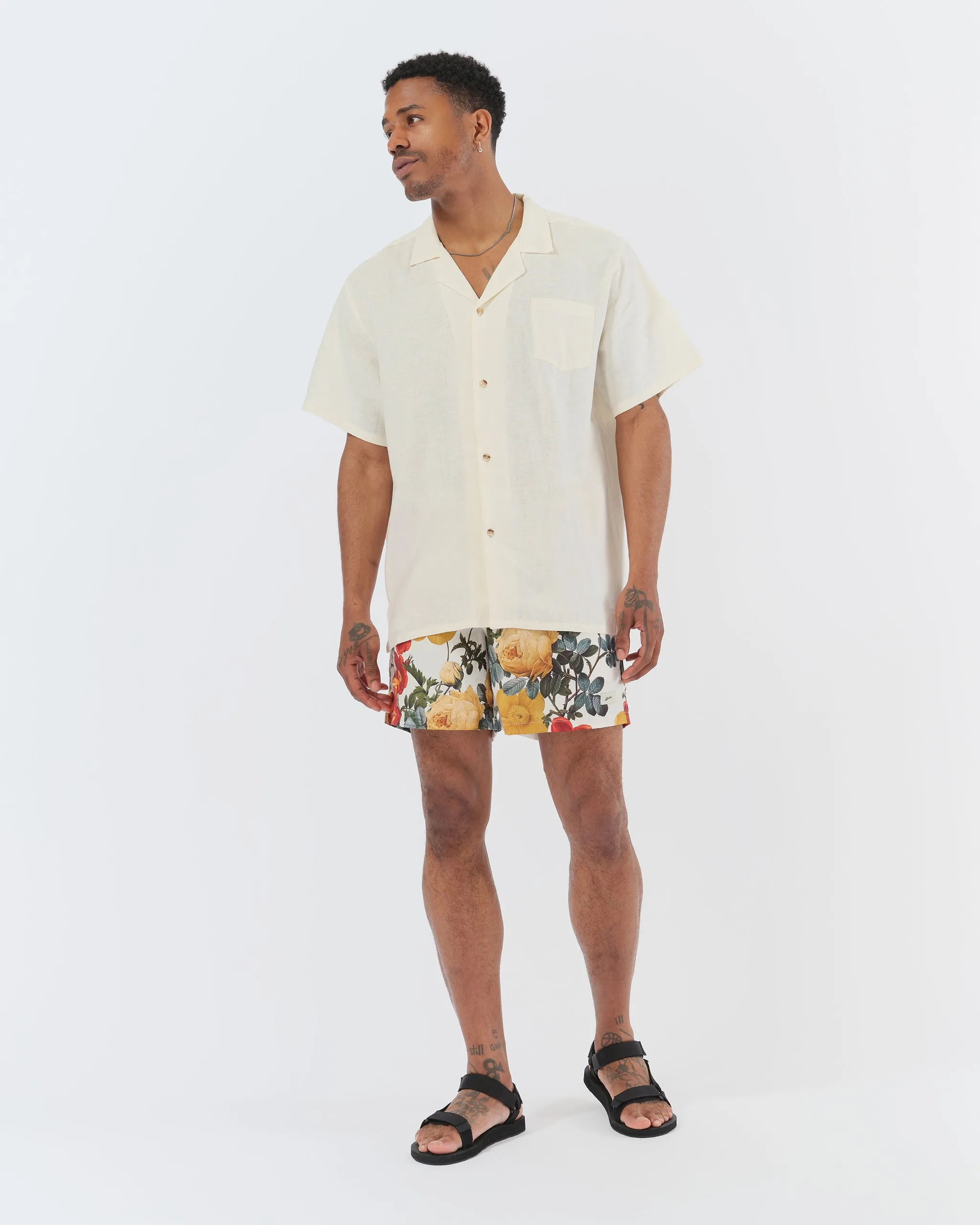 Pearl Linen Camp Shirt