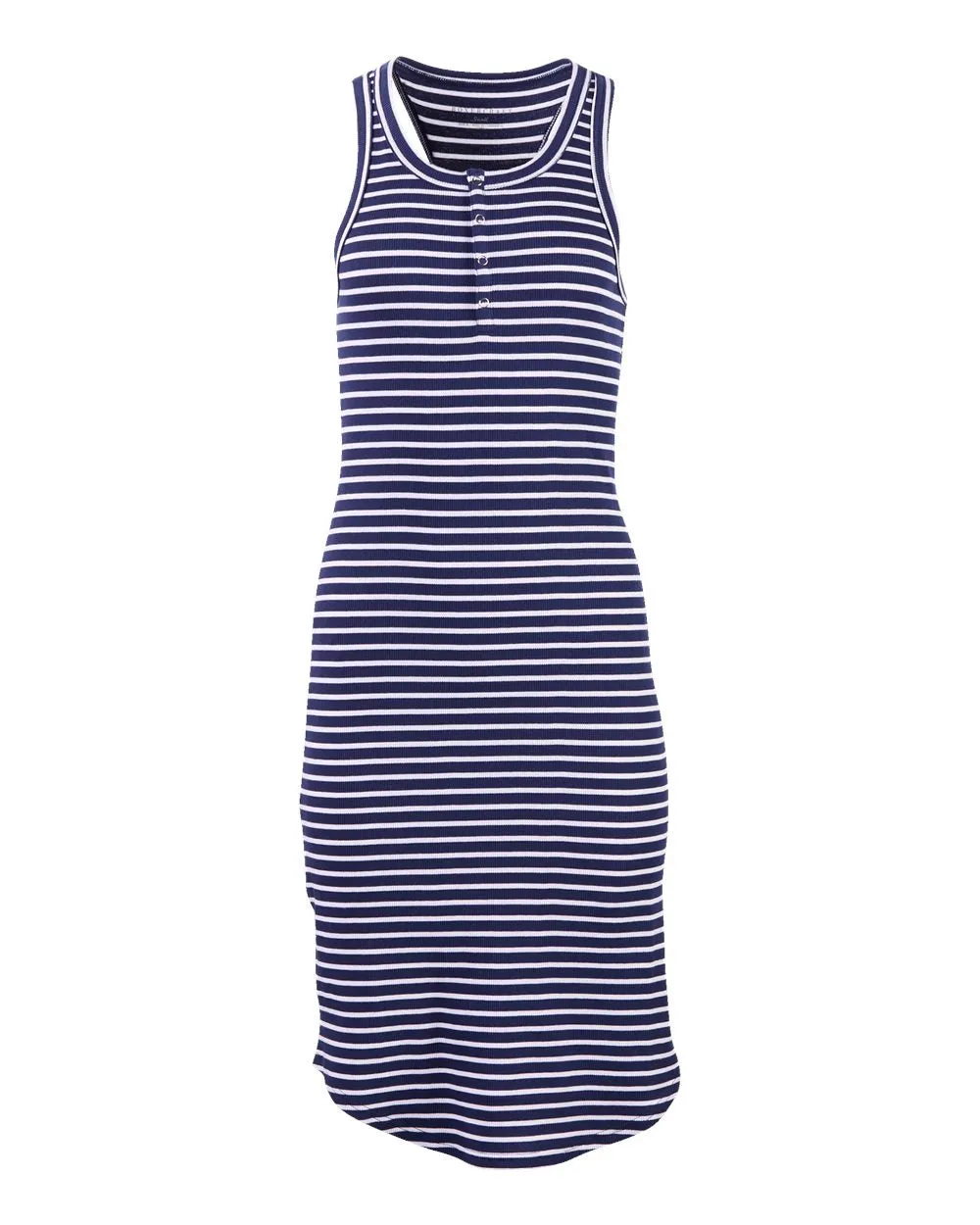 Plackett Razor Back Ribbed Dress