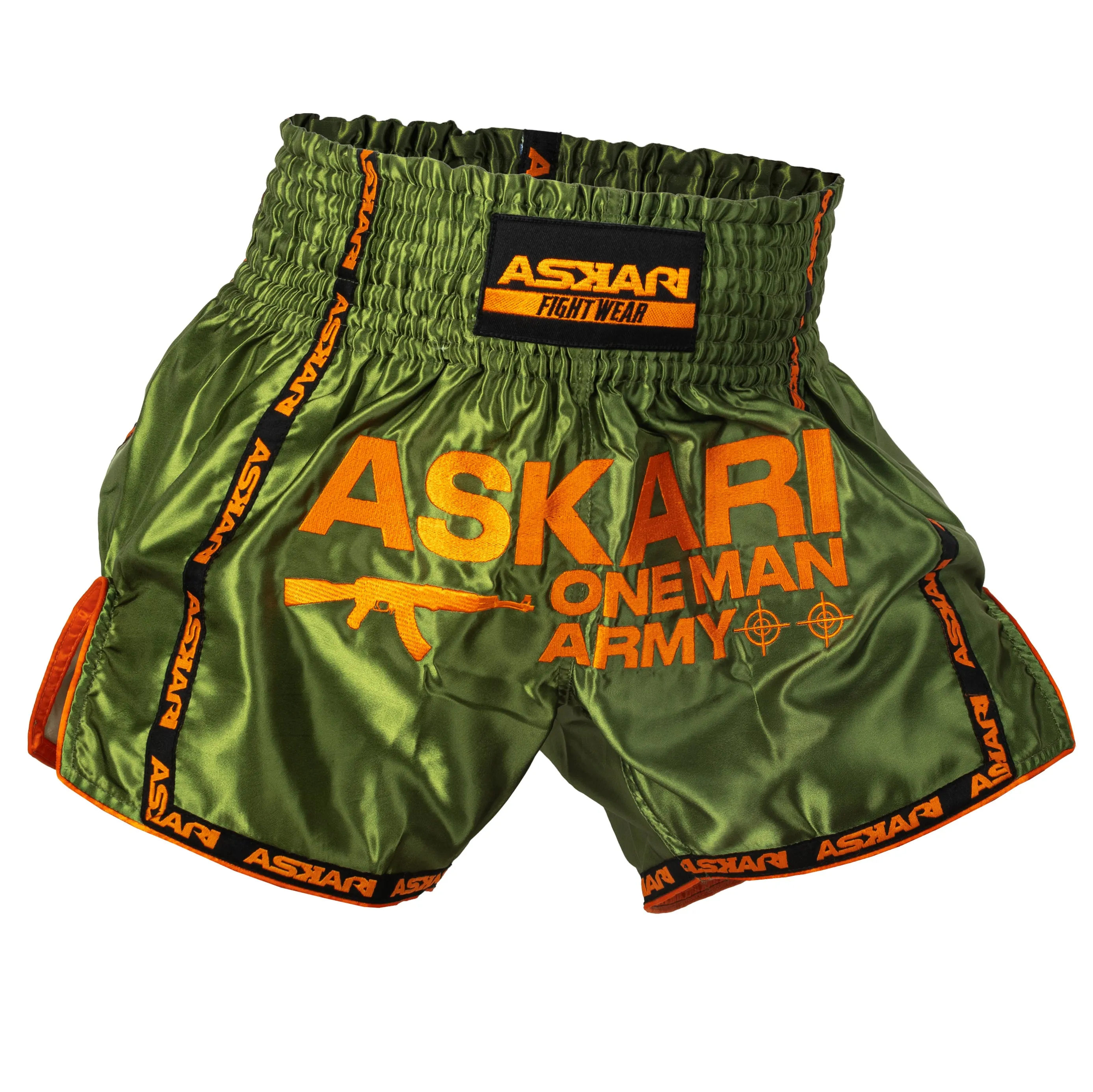 "ONE MAN ARMY" MUAY THAI SHORTS [KHAKI]