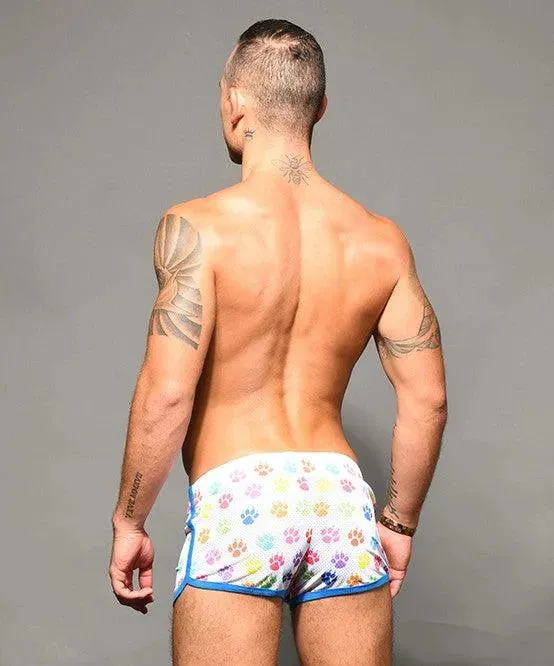 RAINBOW GROWL MESH JOGGER SHORTS