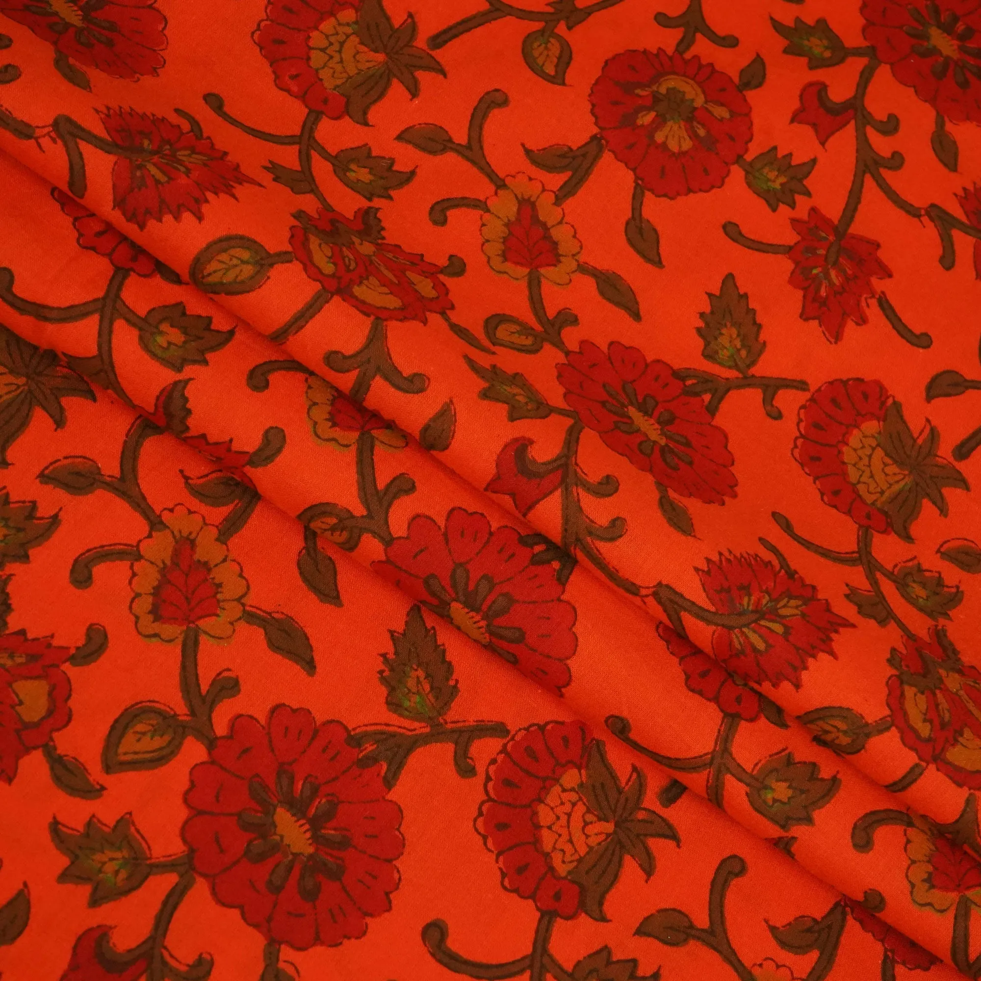 Red Handblock Print Cotton Fabric 894 RI-23830