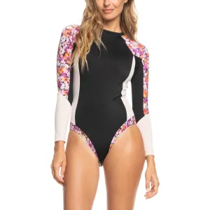 Roxy Womens Active Long Sleeve One Piece Swimsuit - Anthracite