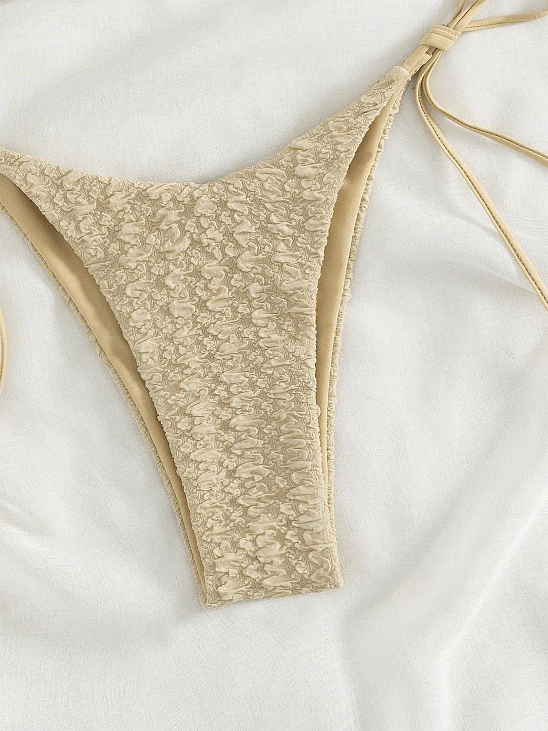 Sea You Halter Tied High Cut Bikini Set