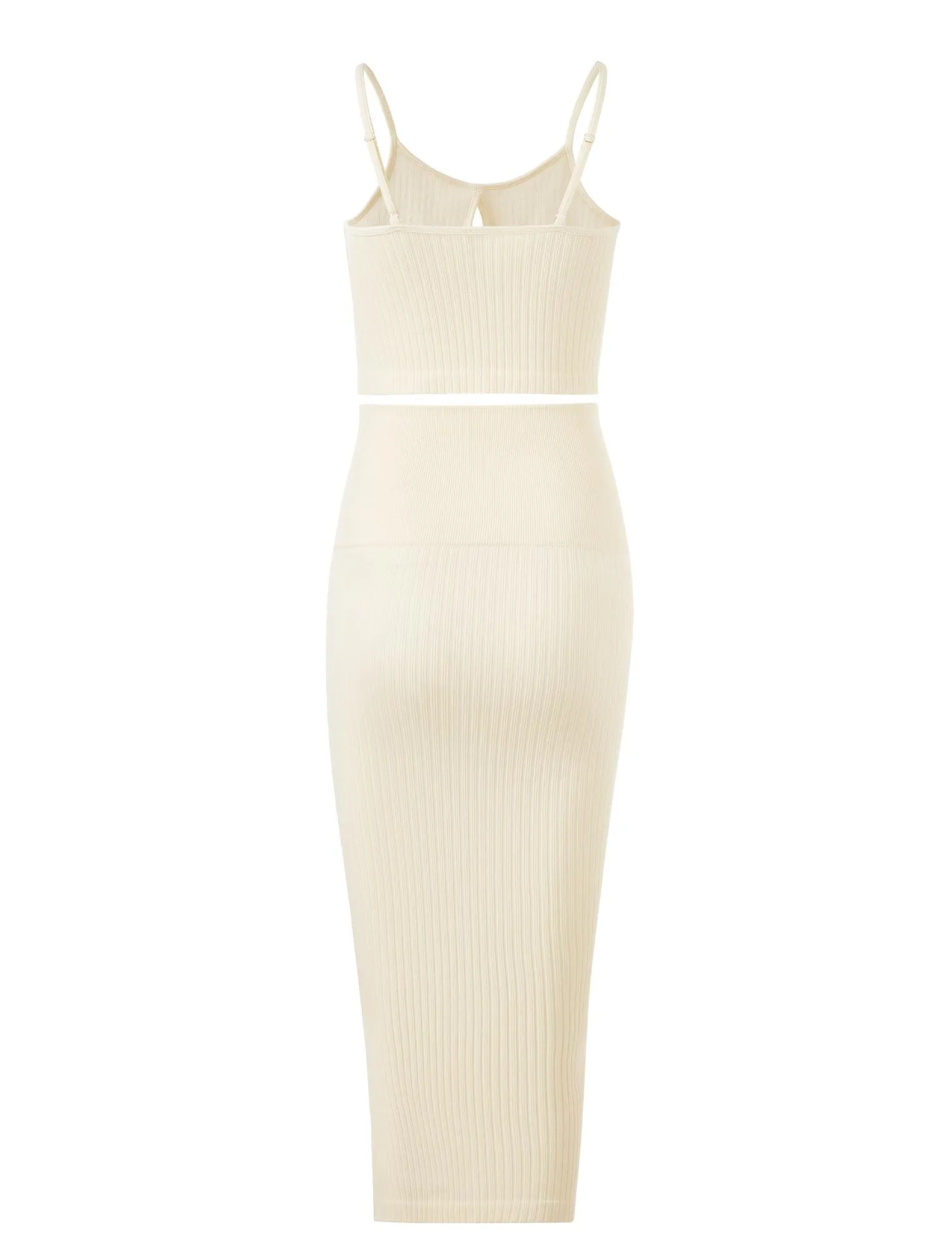 Seamless Ribbed Two-Piece Midi Dress