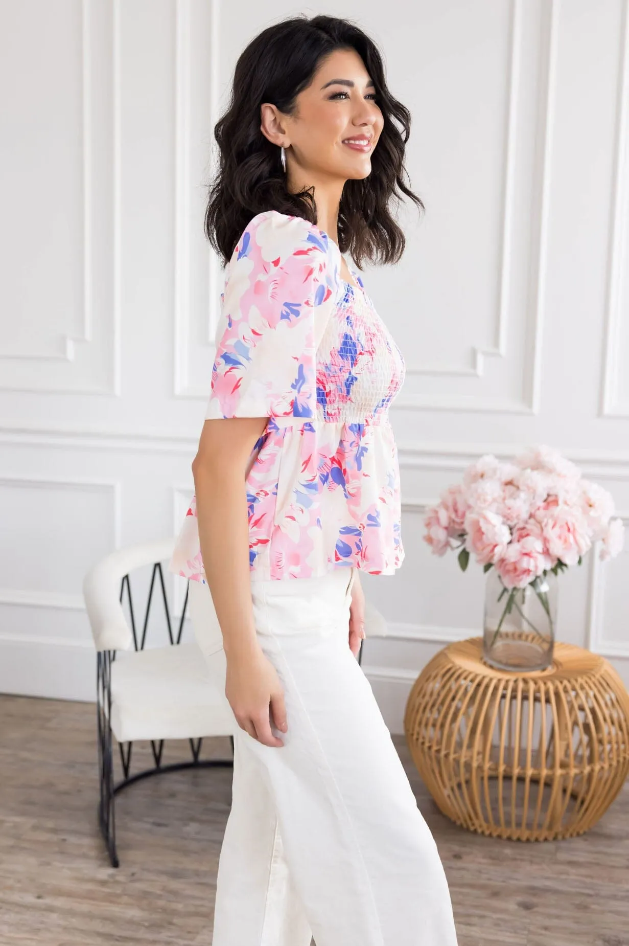 She's Elegant Peplum Blouse