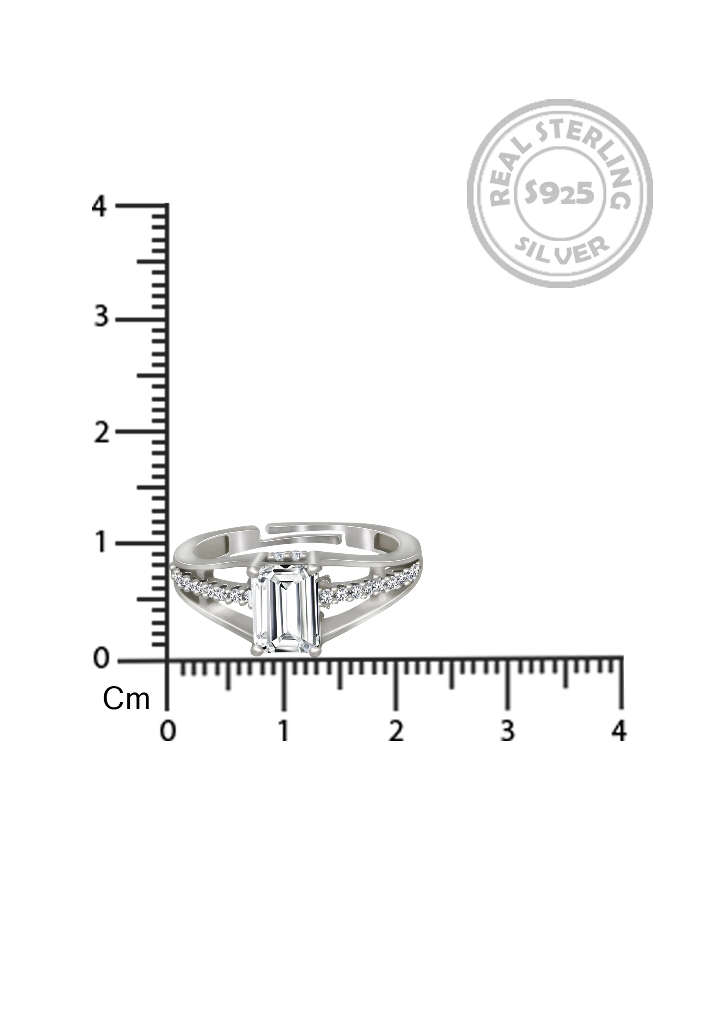 Silver Vibrant Solitaire Ring