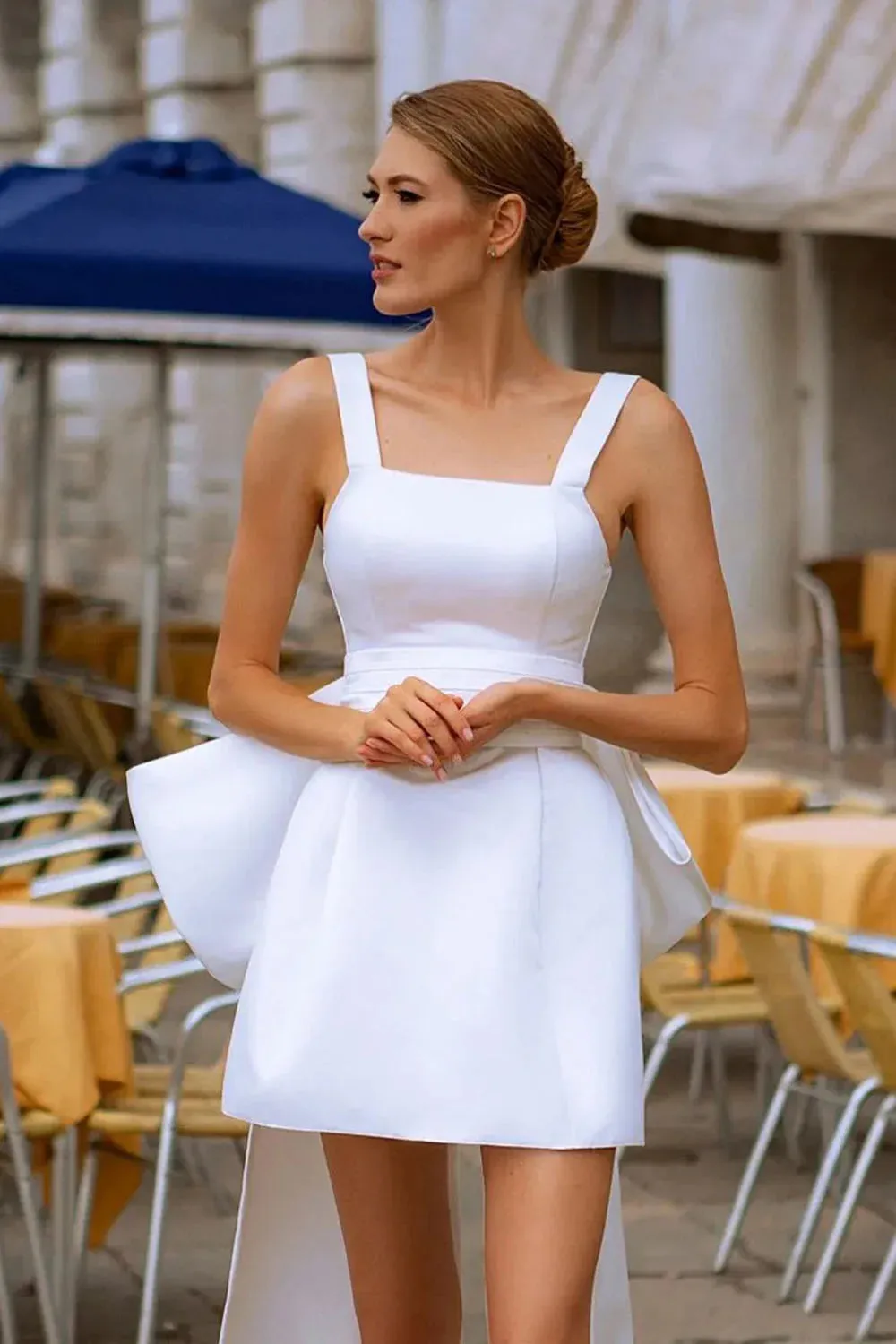 Simply Graceful Short Wedding Dress