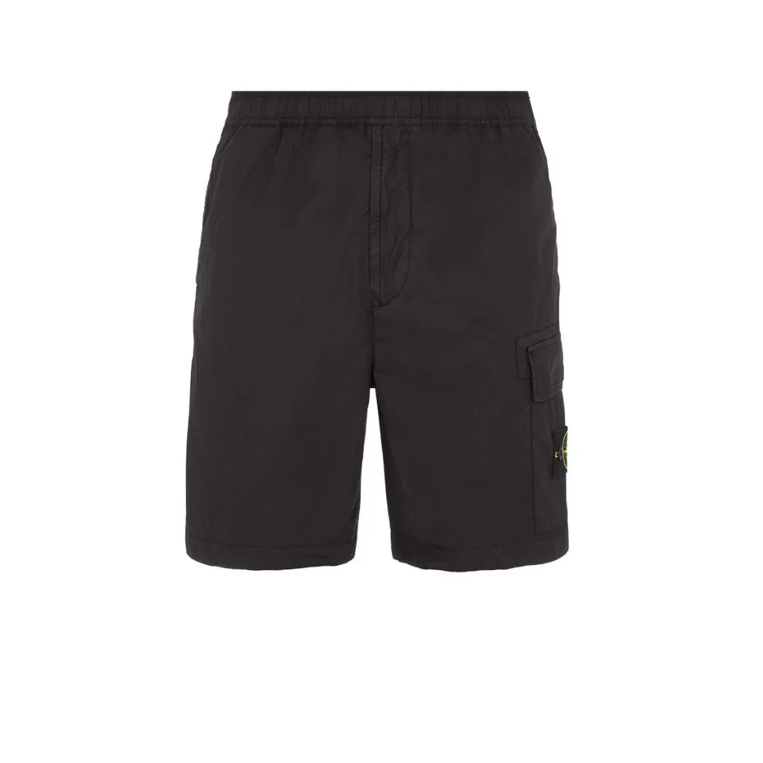 STONE ISLAND CARGO BERMUDA SHORTS BLACK