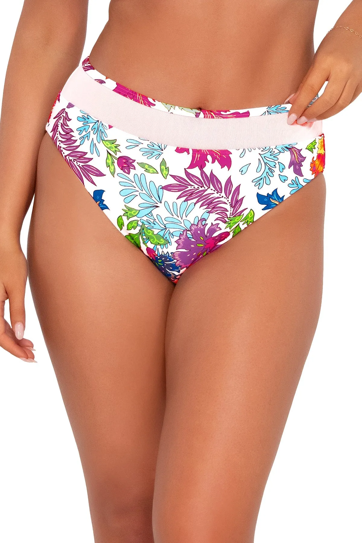 Sunsets Women's Swimwear Camilla Flora Annie High Waist Bikini Bottom