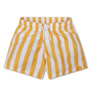 Swim Essentials Boys UV Swim Short, Yellow/White Stripes