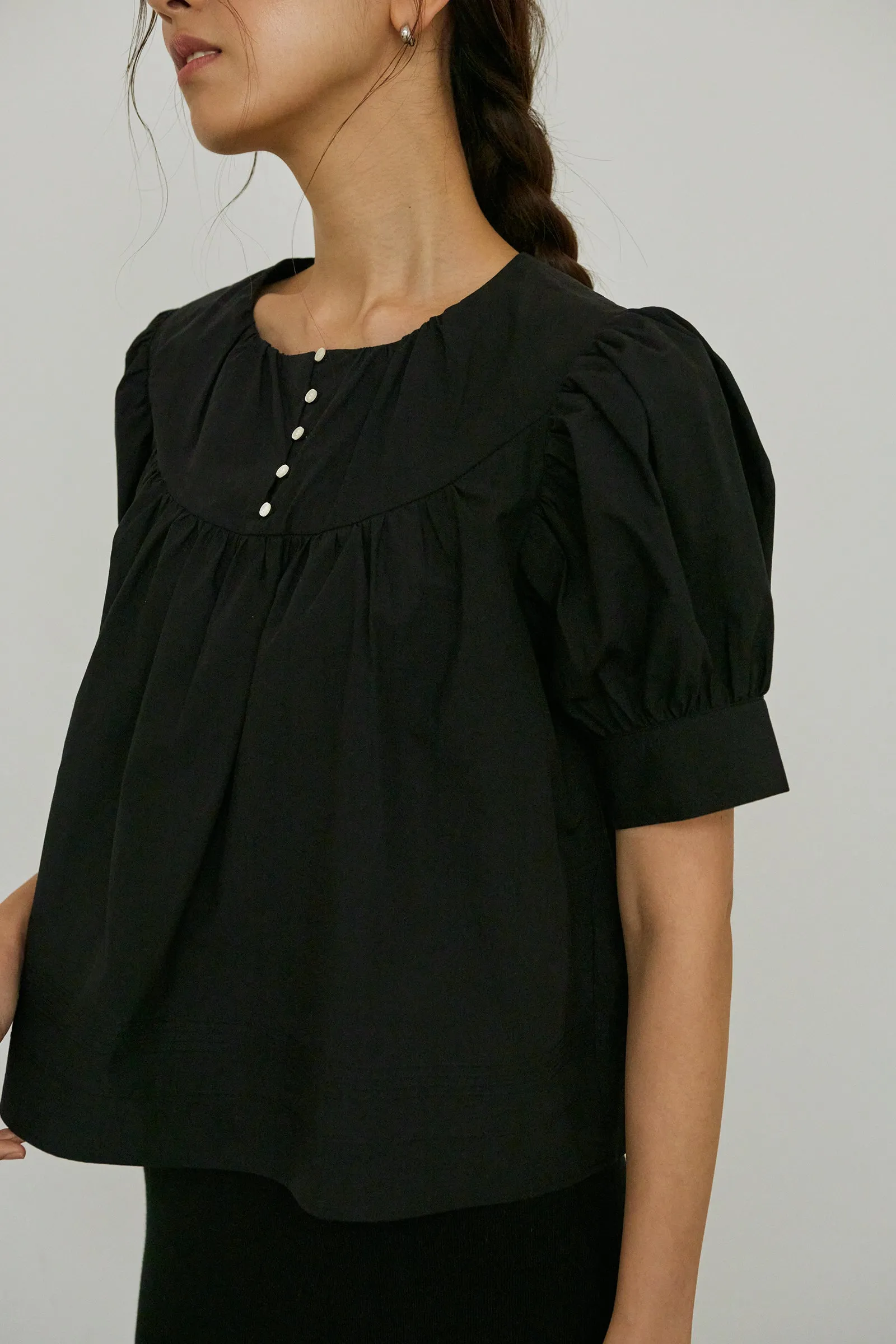 Teacake Blouse -- Crisp Cotton