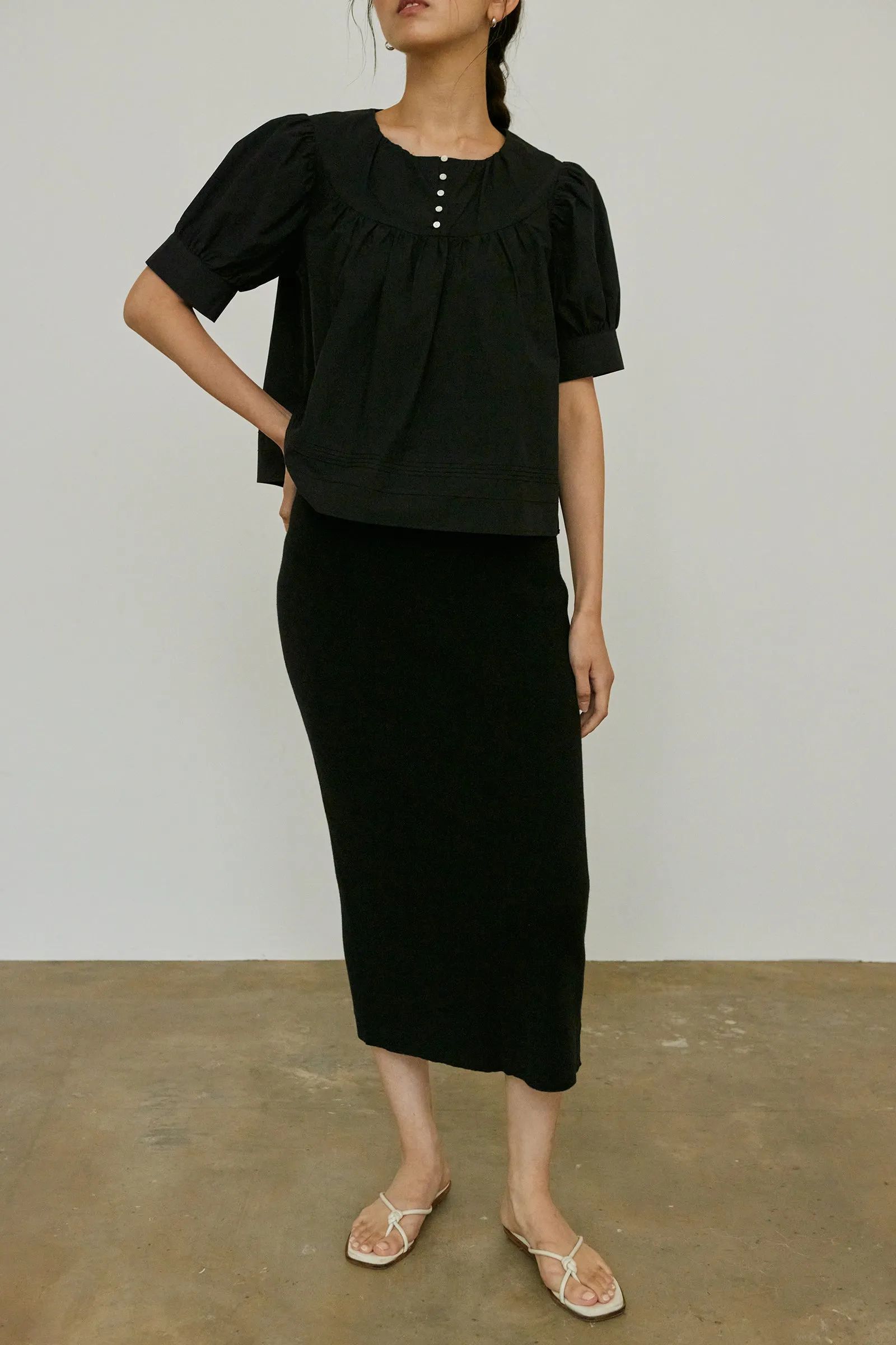 Teacake Blouse -- Crisp Cotton