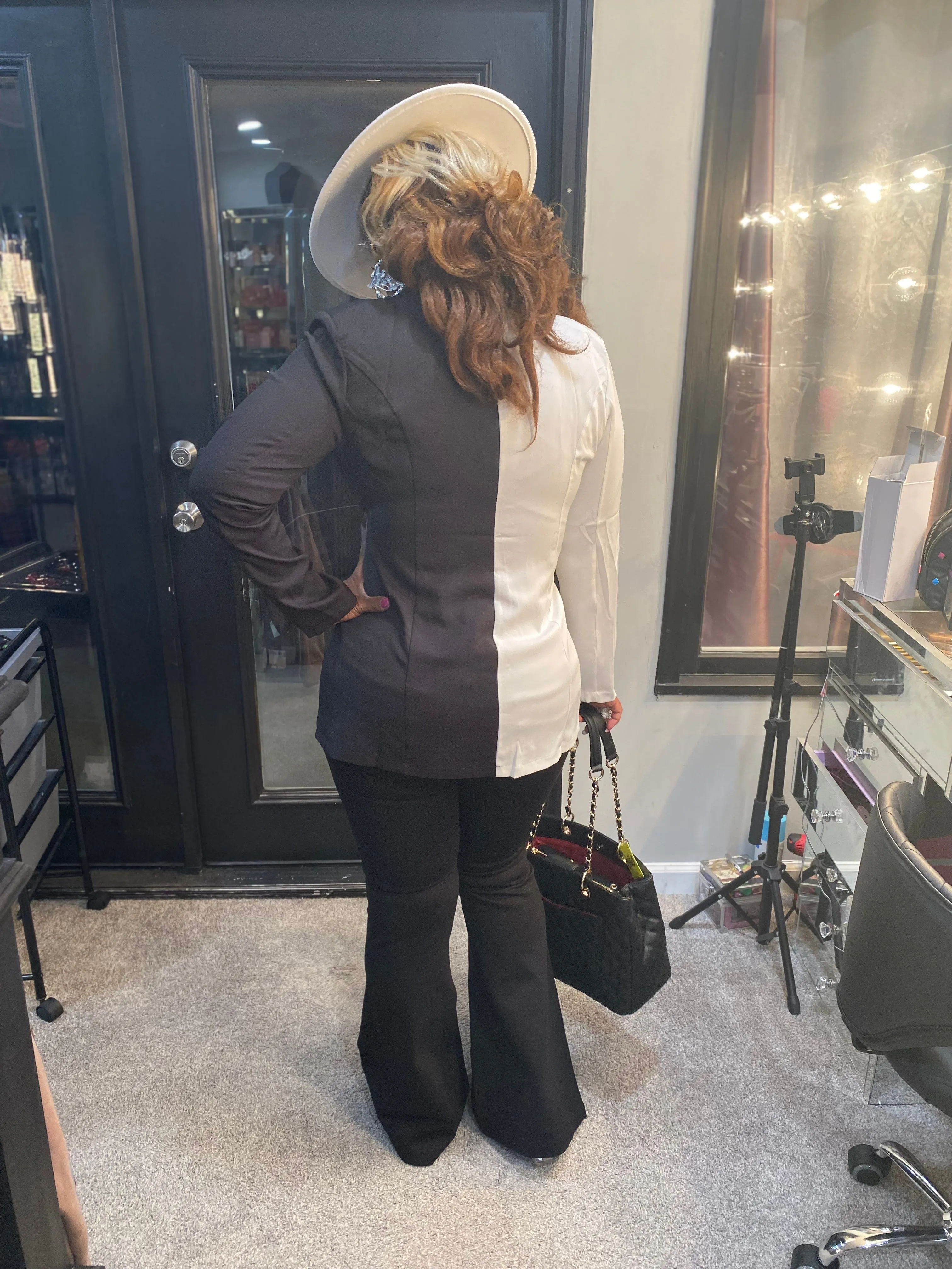 THE LUXE CLASSIC NK BLACK JEGGIN BELL BOTTOMS-NK113