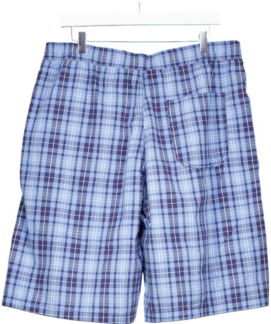 Urban Outfitters Blue One-of-a-kind Longline Check Shorts UK XL