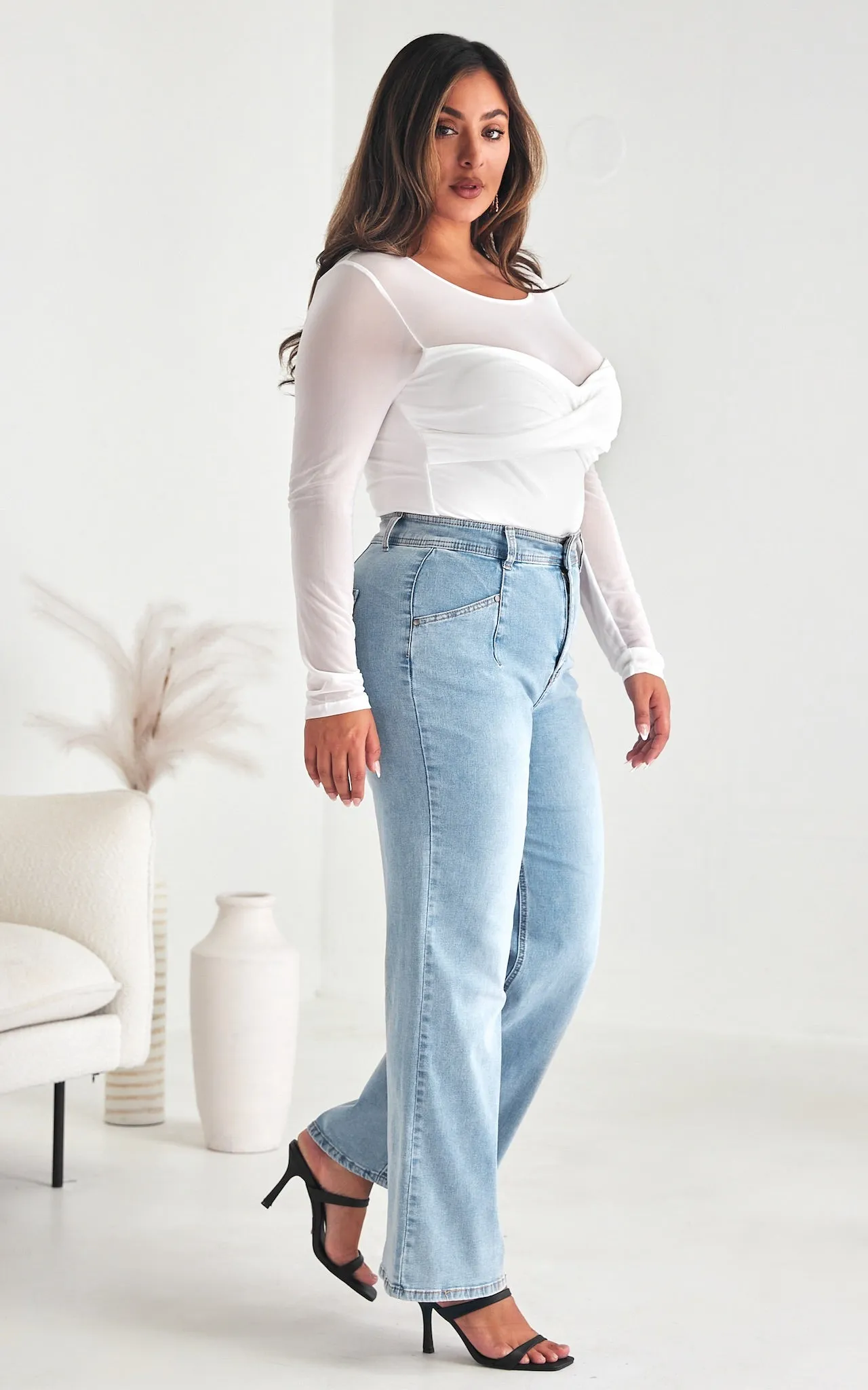 Veda Mesh Top - White