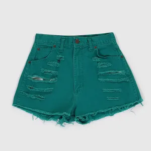 Vintage 90s Green Distressed High Rise Shorts