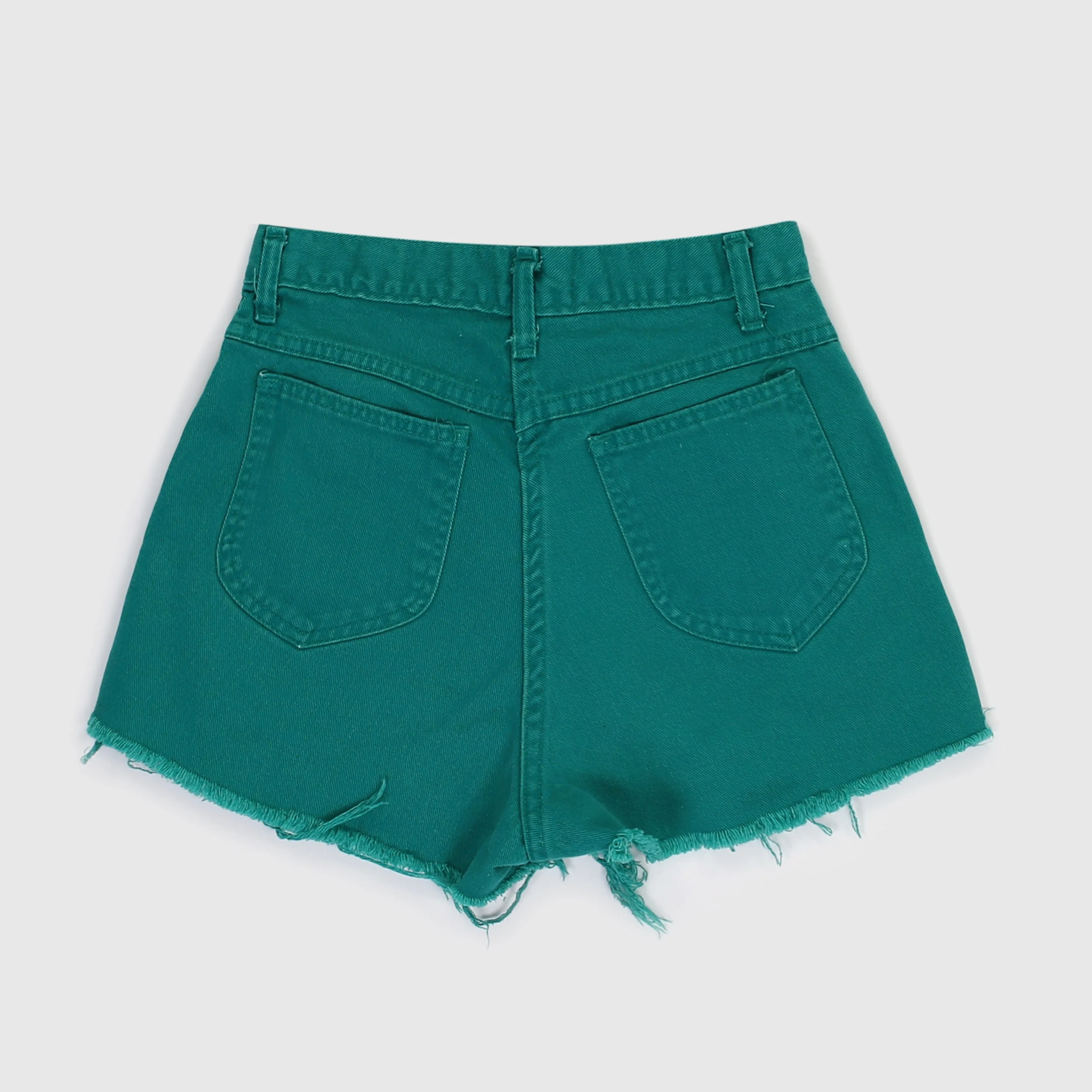 Vintage 90s Green Distressed High Rise Shorts