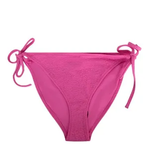 Womens Calvin Klein Bold Pink Monogram Texture Side Tie Brief